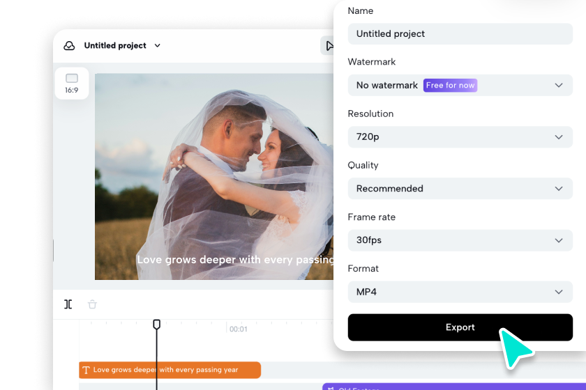 Export and share your video